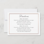 Elegant Script Faux Roos Gold and Border Enclosure Kaart (Achterkant)