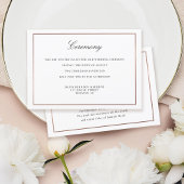 Elegant Script Faux Roos Gold and Border Enclosure Kaart