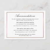 Elegant Script Faux Roos Gouden Rand Details Informatiekaartje (Voorkant)