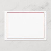 Elegant Script Faux Roos Gouden Rand Details Informatiekaartje (Achterkant)