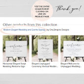 Elegant Script Favors Trouwtafel Teken Poster