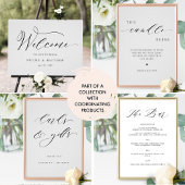 Elegant Script Favors Trouwtafel Teken Poster