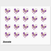 Elegant Script Felicitaties met jullie Huwelijk Hart Sticker (Vel)