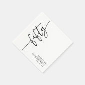 Elegant Script Fifty 50e Verjaardag Servet (Hoek)