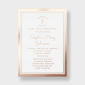 Elegant Script First Community Roos Gold Folie Uitnodiging