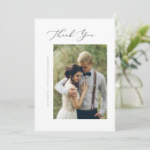 Elegant Script Flat Hartelijk dank Bedankkaart (Staand voorkant)