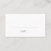 Elegant Script Flat Wedding Place Card Plaatskaartje (Voorkant)
