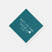 Elegant Script floating heart Servet (Hoek)