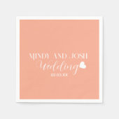 Elegant Script floating heart Servet (Voorkant)