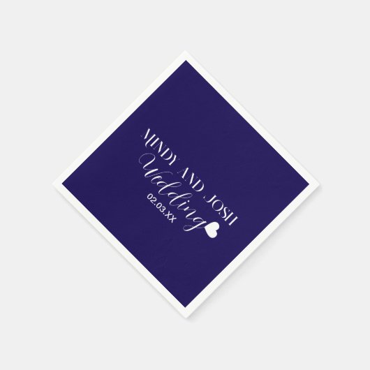 Elegant Script floating heart Servet (Hoek)