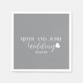 Elegant Script floating heart Servet (Voorkant)