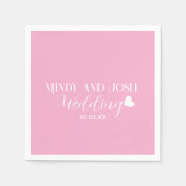 Elegant Script floating heart Servet (Voorkant)