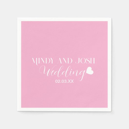 Elegant Script floating heart Servet (Voorkant)