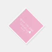 Elegant Script floating heart Servet (Hoek)