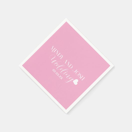 Elegant Script floating heart Servet (Hoek)