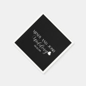 Elegant Script floating heart Servet (Hoek)