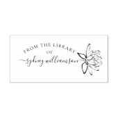 Elegant script floraal uit het bibliotheekboek rubberstempel (Afrduk)
