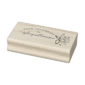 Elegant script floraal uit het bibliotheekboek rubberstempel (Stempel)