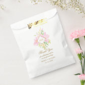 Elegant Script Floral Monogram Weddenschap Bedankt Bedankzakje (Gezegeld)