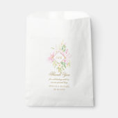 Elegant Script Floral Monogram Weddenschap Bedankt Bedankzakje (Voorkant)
