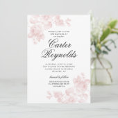 Elegant Script Floral Religious Baptisme Kaart (Staand voorkant)