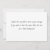 Elegant Script Floral Teacher reinigen Bedankkaart (Achterkant)