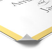 Elegant Script Flourish Weddenschap Welkomstteken Poster (Hoek)