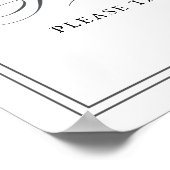 Elegant Script Flourish Wedding Favors Sign Poster (Hoek)