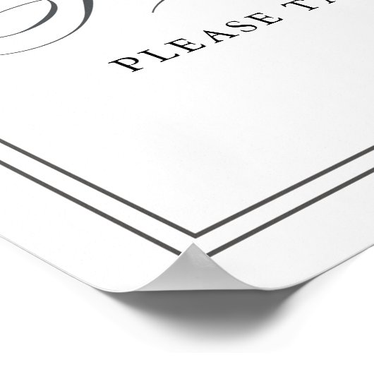 Elegant Script Flourish Wedding Favors Sign Poster (Hoek)