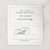 Elegant Script Flourish Wedding Plaatskaartje (Buitenkant ongevouwen)