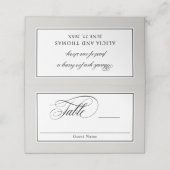 Elegant Script Flourish Wedding Plaatskaartje (Buitenkant ongevouwen)