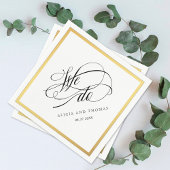 Elegant Script Flourish Wedding We doen dat Servet