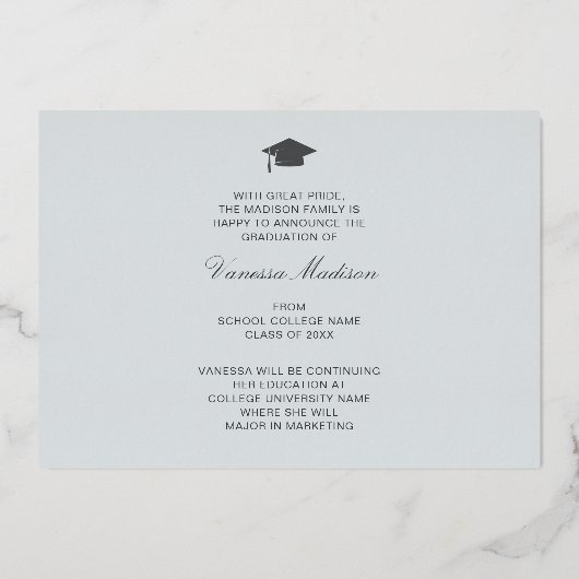 Elegant Script Flowers | Moderne Kaart Foto Afstud (Achterkant)