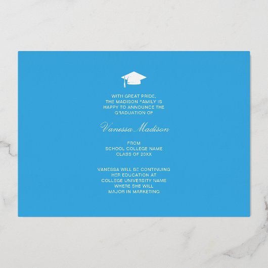 Elegant Script Flowers | Moderne Kaart Foto Afstud (Achterkant)