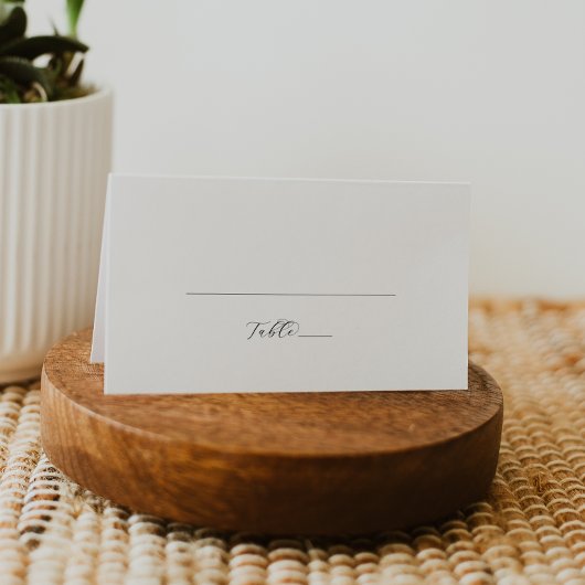 Elegant Script Folded Wedding Place Card Plaatskaartje