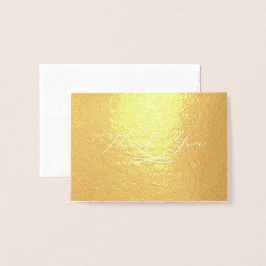 Elegant Script Folie, bruiloft foto Dank je Folie Kaarten (Voorkant met envelop)