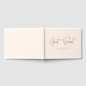 Elegant, Script Font, Beige Bruiloft Gastenboek (Volledig)