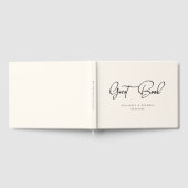 Elegant, Script Font Beige Wedding  Gastenboek (Volledig)