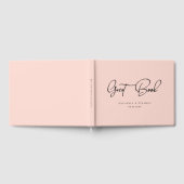 Elegant Script Font Blush Pink Wedding  Gastenboek (Volledig)
