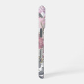 Elegant Script Font Custom Name Soft Floral  iPhone Hoesje (Rechterkant)