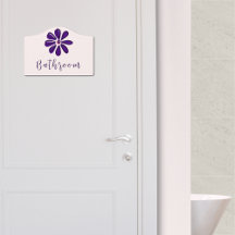 Elegant Script Font Donker Paarse Flower Doodle Ba