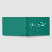 Elegant, Script Font, Green Wedding Gastenboek (Volledig)