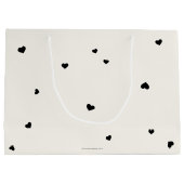 Elegant Script Font + Hearts Valentijnsdag Groot Cadeauzakje (Achterkant)