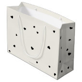 Elegant Script Font + Hearts Valentijnsdag Groot Cadeauzakje (Achterkant Gekanteld)