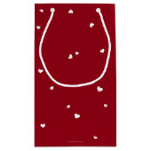 Elegant Script Font + Hearts Valentijnsdag Klein Cadeauzakje (Achterkant)