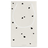 Elegant Script Font + Hearts Valentijnsdag Klein Cadeauzakje (Achterkant)