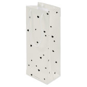 Elegant Script Font + Hearts Valentijnsdag Wijn Cadeautas (Achterkant Gekanteld)