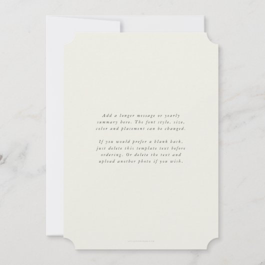 Elegant Script Font Merry Christmas Photo Feestdagenkaart (Achterkant)