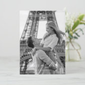 Elegant Script Font Photo Save the Date (Staand voorkant)