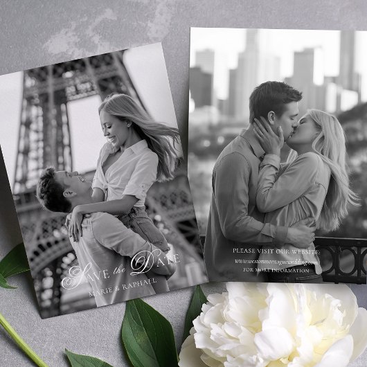 Elegant Script Font Photo Save the Date